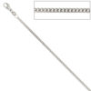 Panzerkette 925 Sterling Silber 2 mm 45 cm Halskette Kette Silberkette Karabiner – Bild 3