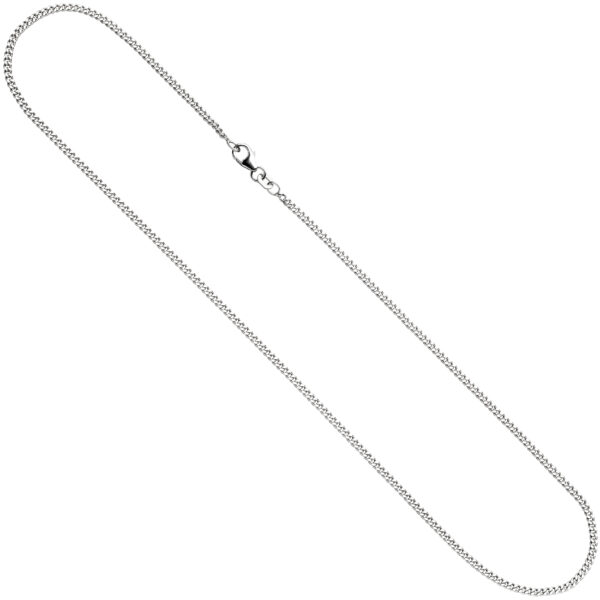 Panzerkette 925 Sterling Silber 2 mm 50 cm Halskette Kette Silberkette Karabiner – Bild 2