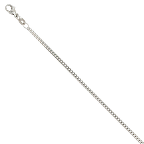 Panzerkette 925 Sterling Silber 2 mm 50 cm Halskette Kette Silberkette Karabiner – Bild 5