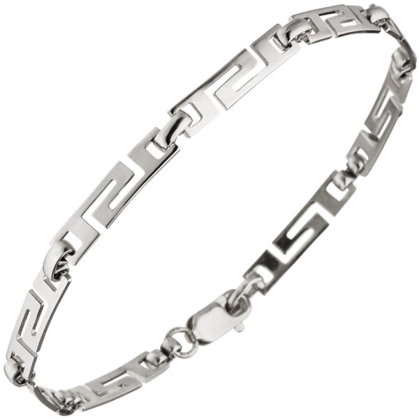 Armband 925 Sterling Silber rhodiniert 20 cm Silberarmband Karabiner