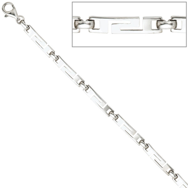 Armband 925 Sterling Silber rhodiniert 20 cm Silberarmband Karabiner – Bild 2
