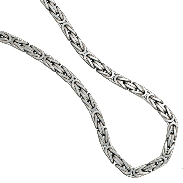 Königskette 925 Silber 7,2 mm 60 cm Karabiner Halskette Kette Silberkette – Bild 2