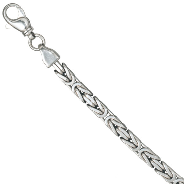 Königsarmband 925 Sterling Silber 20 cm Armband Silberarmband Karabiner – Bild 3