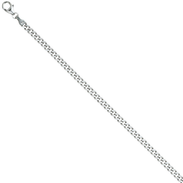 Panzerarmband 925 Sterling Silber 19 cm Armband Silberarmband Karabiner – Bild 3