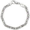 Königsarmband 925 Sterling Silber 23 cm Armband Silberarmband Karabiner – Bild 3