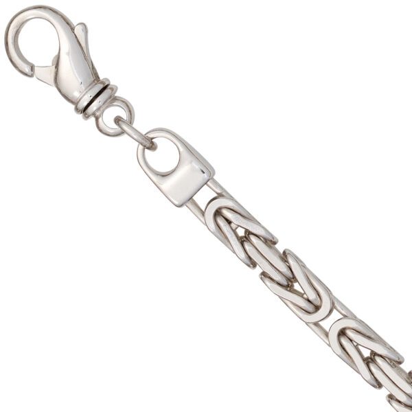 Königsarmband 925 Sterling Silber 23 cm Armband Silberarmband Karabiner 7 mm Breit – Bild 4