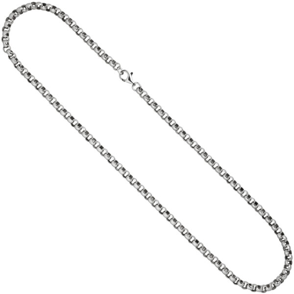 Erbskette 925 Sterling Silber 4,5 mm 45 cm Kette Halskette Silberkette Karabiner – Bild 2