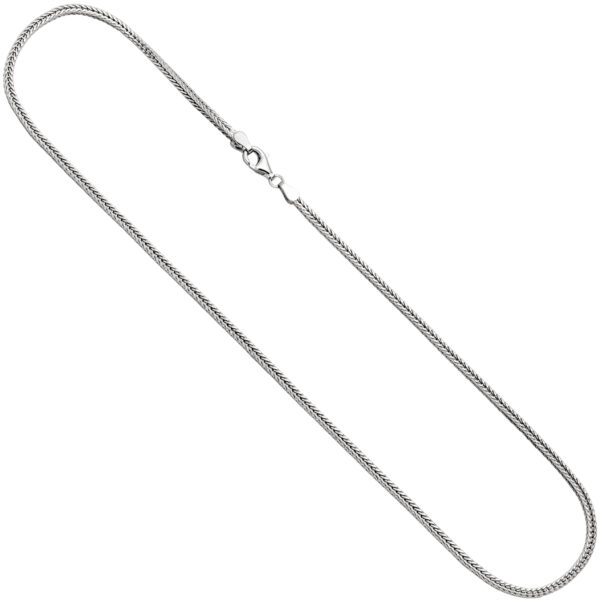 Fuchsschwanzkette 925 Silber 2,5 mm 45 cm Kette Halskette Silberkette Karabiner – Bild 2