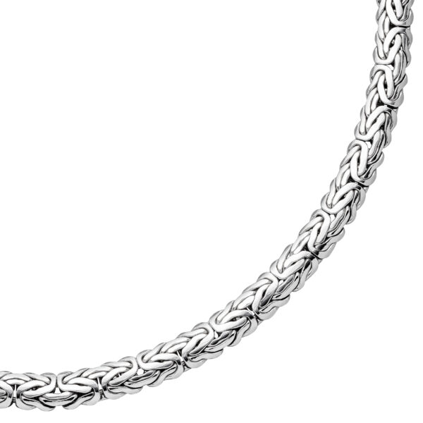 Königskette oval 925 Sterling Silber 45 cm Kette Halskette Silberkette Karabiner – Bild 2