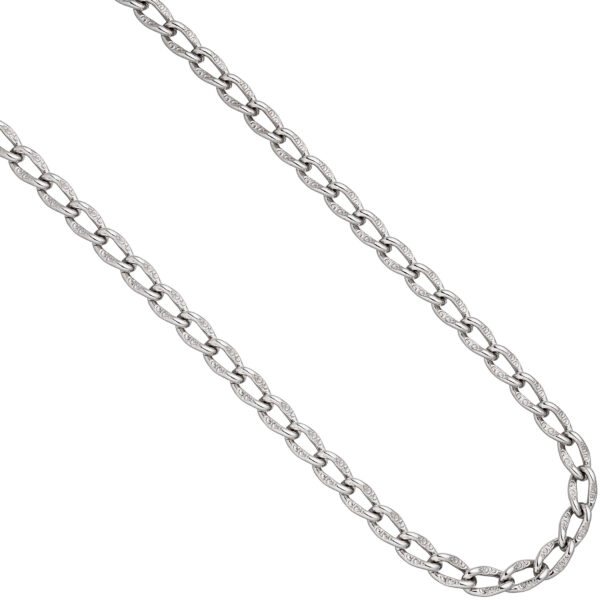 Lang-Panzerkette 925 Sterling Silber 7,3 mm 45 cm Kette Halskette Silberkette – Bild 3