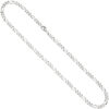 Figarokette 925 Silber diamantiert 50 cm Kette Halskette Silberkette Karabiner – Bild 2