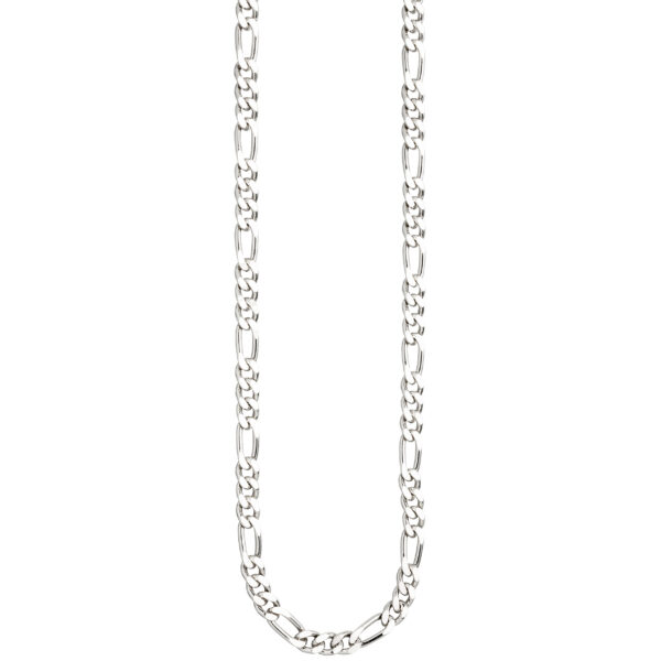 Figarokette 925 Silber diamantiert 50 cm Kette Halskette Silberkette Karabiner – Bild 4