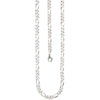 Figarokette 925 Silber diamantiert 60 cm Kette Halskette Silberkette Karabiner – Bild 3