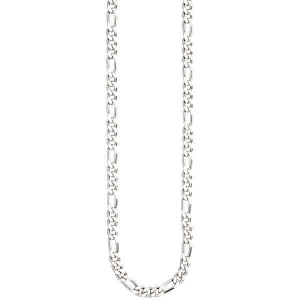 Figarokette 925 Silber diamantiert 60 cm Kette Halskette Silberkette Karabiner – Bild 4