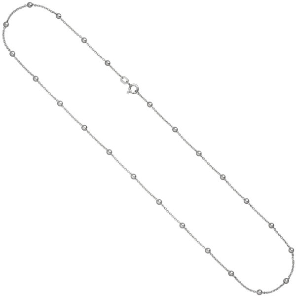 Collier Halskette mit Kugeln 925 Sterling Silber 45 cm Kette Silberkette