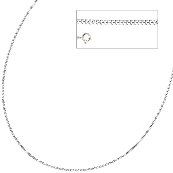 Panzerkette 925 Silber 1,7 mm 45 cm Kette Halskette Silberkette Federring – Bild 3