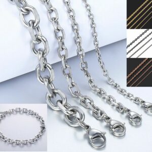 Ankerkette Armband Edelstahl Massiv 10-100 Halskette Damen Herren Geschenkbeutel