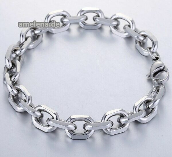Ankerkette Armband Edelstahl Massiv 10-100 Halskette Damen Herren Geschenkbeutel – Bild 5