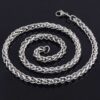 Zopfkette Edelstahl Massiv 4 mm Herren Damen Kette Geschenk 50 - 70 cm Halskette – Bild 3