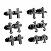 2 Kreuz Ohrstecker Edelstahl Gelbgold Schwarz Silber Ohrringe Damen Herren – Bild 7