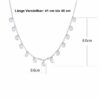 925 Silber Damen-Kette Halskette Collier 13 Zirkonia Kristalle Geschenke Frauen – Bild 3