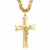 Deluxe Kreuz-Kette Jesus Anhänger Königskette Massiv Edelstahl Halskette Herren – Bild 10
