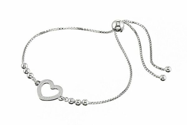 ❤️ Edel Herz Damen-Armband Echt 925 Sterling Silber Kugeln Geschenk für Frauen – Bild 3