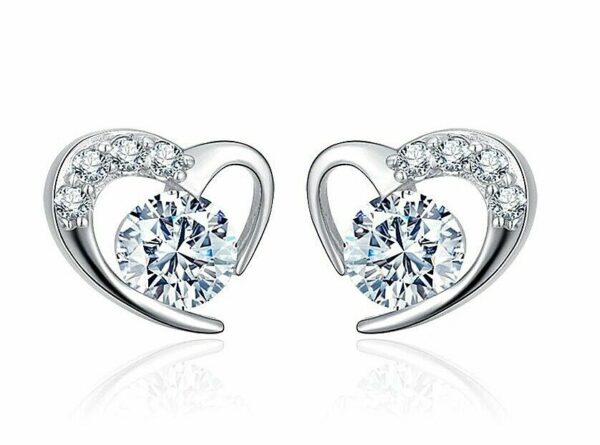 Edle Ohrringe Ohrstecker Ohrhänger Clip 925 Silber Zirkonia Valentins-Geschenke – Bild 12