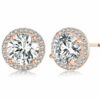 Edle Ohrringe Ohrstecker Ohrhänger Clip 925 Silber Zirkonia Valentins-Geschenke – Bild 3