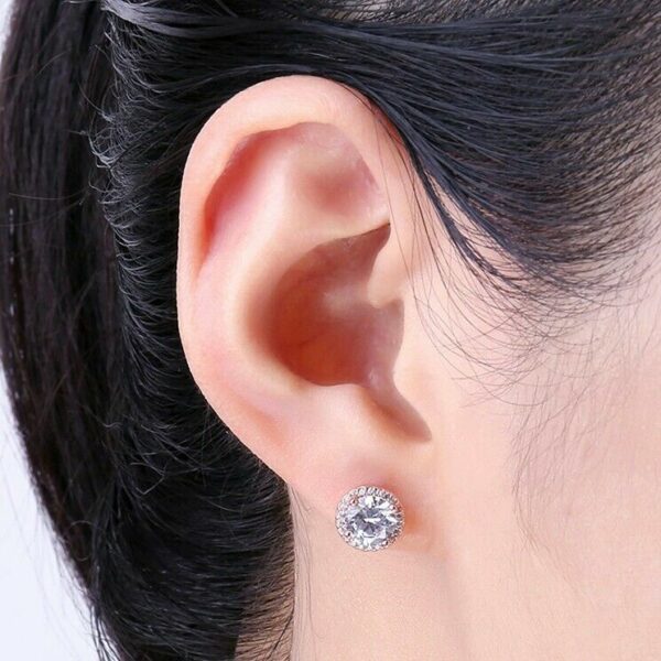 Edle Ohrringe Ohrstecker Ohrhänger Clip 925 Silber Zirkonia Valentins-Geschenke – Bild 4