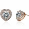 Edle Ohrringe Ohrstecker Ohrhänger Clip 925 Silber Zirkonia Valentins-Geschenke – Bild 5