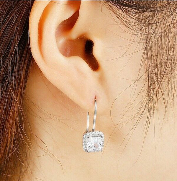 Edle Ohrringe Ohrstecker Ohrhänger Clip 925 Silber Zirkonia Valentins-Geschenke – Bild 10