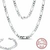 Figarokette Armband Massiv 925 Silber Halskette Herren Damen-Kette 19cm - 60 cm