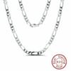 Figarokette Armband Massiv 925 Silber Halskette Herren Damen-Kette 19cm - 60 cm – Bild 3