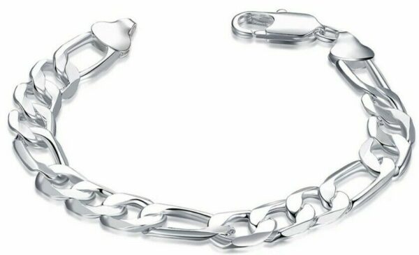 Figarokette Armband Massiv 925 Silber Halskette Herren Damen-Kette 19cm - 60 cm – Bild 4