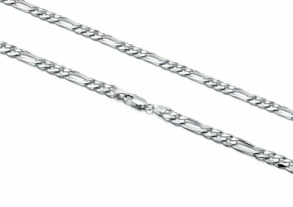 Figarokette Armband Massiv 925 Silber Halskette Herren Damen-Kette 19cm - 60 cm – Bild 5
