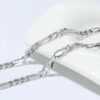 Figarokette Armband Massiv 925 Silber Halskette Herren Damen-Kette 19cm - 60 cm – Bild 6