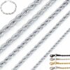 Kordelkette Armband Edelstahl Silber Gold Schwarz für Anhänger Halskette Unisex