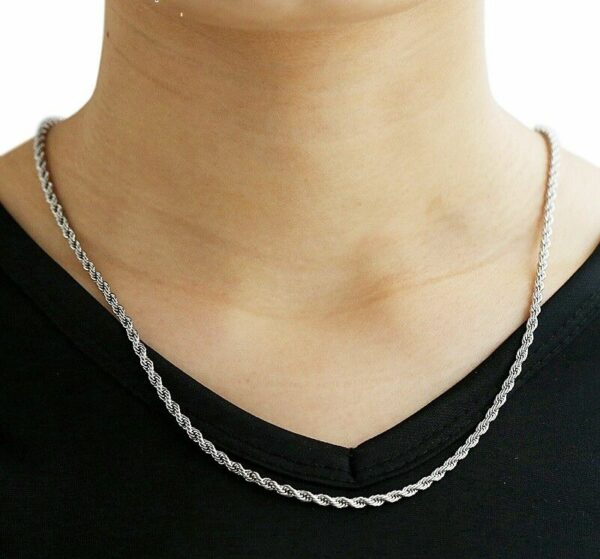 Kordelkette Armband Edelstahl Silber Gold Schwarz für Anhänger Halskette Unisex – Bild 11
