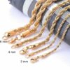 Kordelkette Armband Edelstahl Silber Gold Schwarz für Anhänger Halskette Unisex – Bild 4