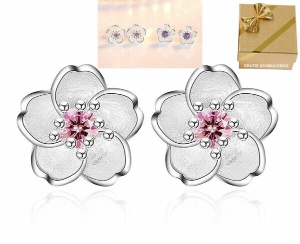 Edle Ohrringe Ohrstecker Ohrhänger Clip 925 Silber Zirkonia Valentins-Geschenke – Bild 18