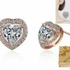 Edle Ohrringe Ohrstecker Ohrhänger Clip 925 Silber Zirkonia Valentins-Geschenke – Bild 15