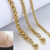 Zopfarmband Edelstahl Massiv Gelbgold vergoldet 4 - 6 mm Armband 20 cm Geschenk
