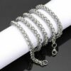 Zopfkette Edelstahl Massiv 4 mm Herren Kette Geschenk 50 cm - 70 cm Halskette