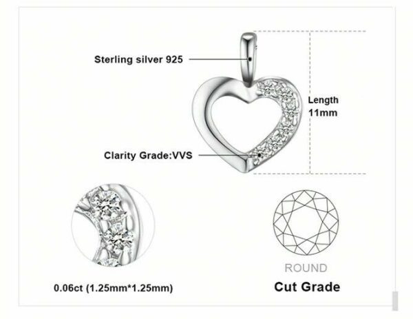 SET Herzkette + Armband + Ohrstecker 925 Silber Damen Kinder Halskette Geschenk – Bild 9