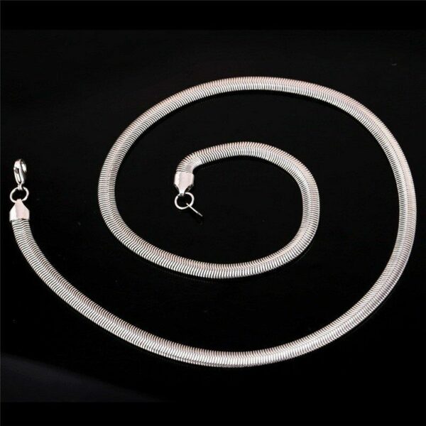 Edle Schlangenkette Armband Edelstahl 4 - 8 mm Breit 20 -75 cm Halskette Collier – Bild 11