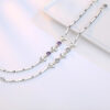 Kleeblatt Armband Echt 925 Silber Zirkonia Arm-Schmuck Glück Geschenk Samtbeutel – Bild 4