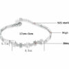 Kleeblatt Armband Echt 925 Silber Zirkonia Arm-Schmuck Glück Geschenk Samtbeutel – Bild 5