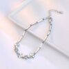 Kleeblatt Armband Echt 925 Silber Zirkonia Arm-Schmuck Glück Geschenk Samtbeutel – Bild 9