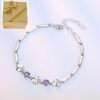 Kleeblatt Armband Echt 925 Silber Zirkonia Arm-Schmuck Glück Geschenk Samtbeutel – Bild 15